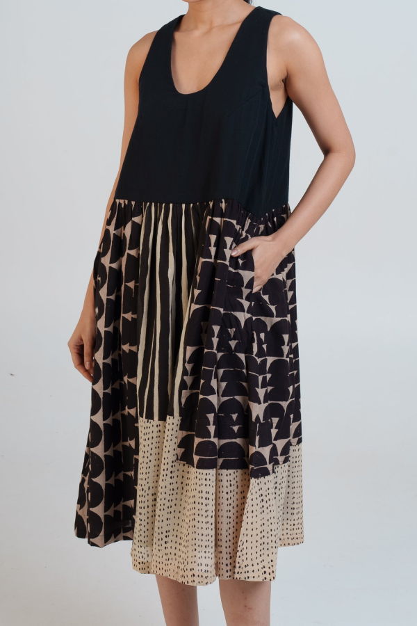 World of Crow The Erica Dress - Block Print