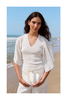 sita murt Cape Sleeve Top - White - Thumbnail 1