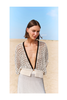 sita murt Textured Knit Vest - Off White/Black - Thumbnail 1