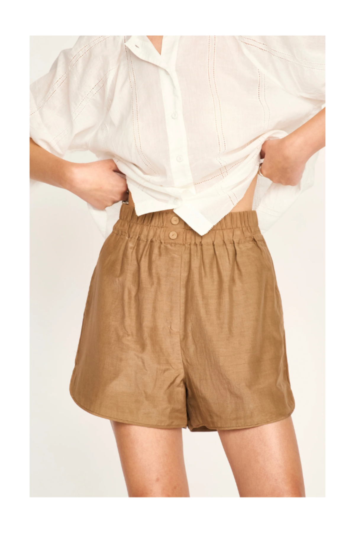 Mirth Track Shorts - Brown - Image 3 of 3