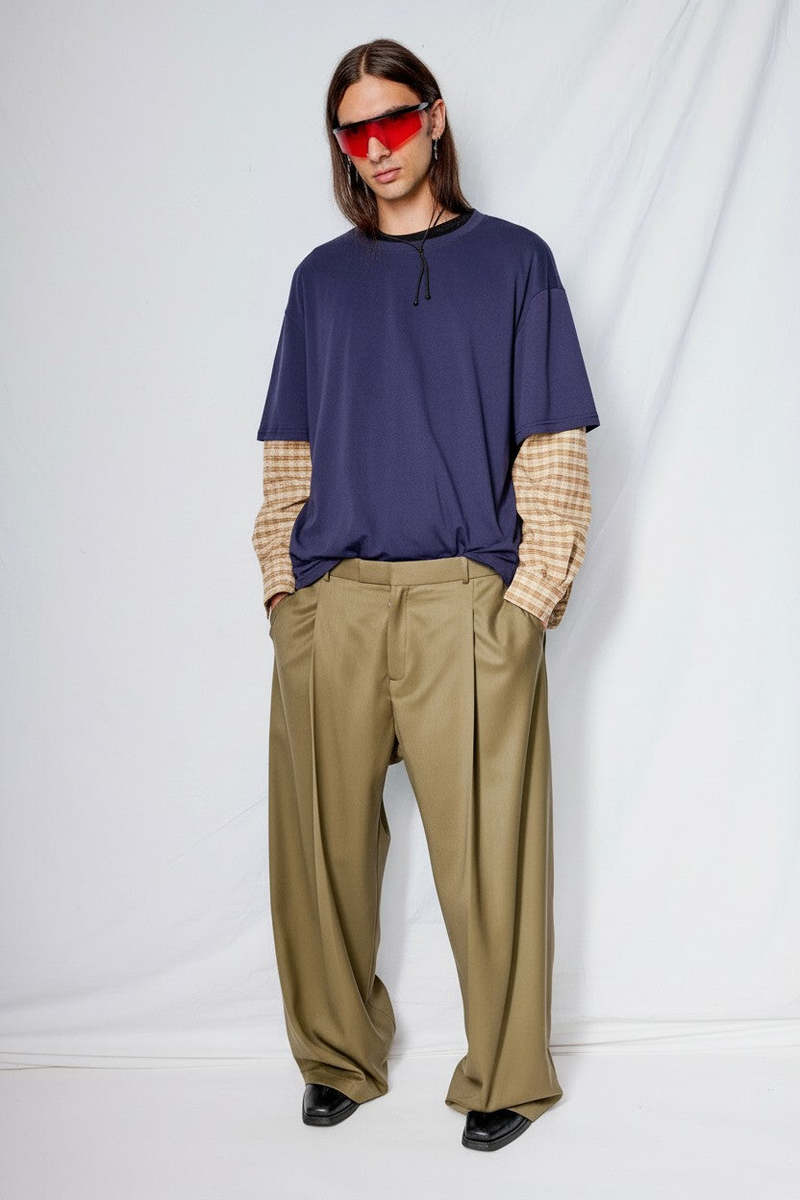 Assembly Navy/Yellow Plaid Combo Long Sleeve Shirt