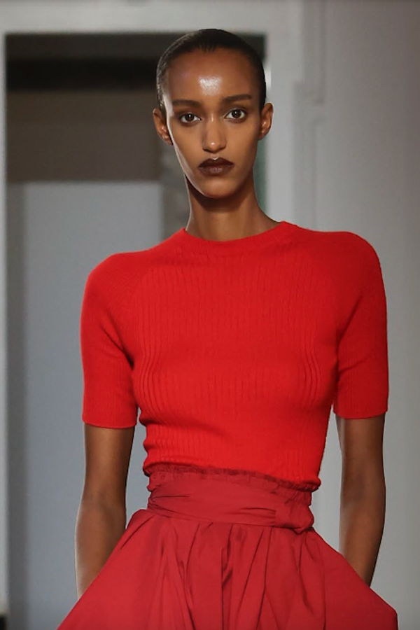 SA SU PHI Ribbed Short Sleeves Round Neck Top