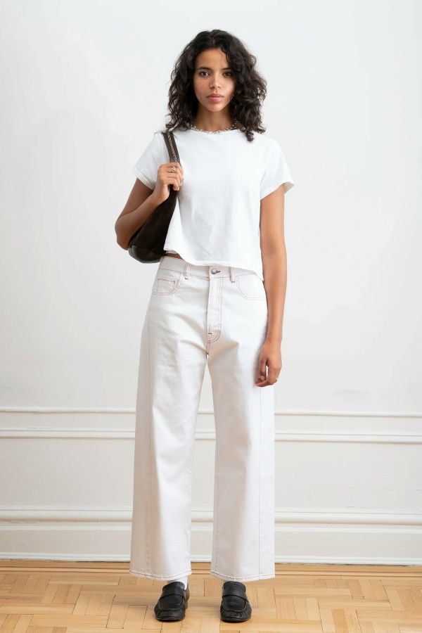 Loup Jamie Barrel Leg Jeans - White