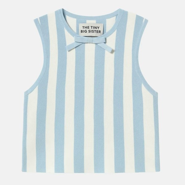 TINY BIG SISTER Wide Stripes Top - Blue TINY BIG SISTER Wide Stripes Top - Blue