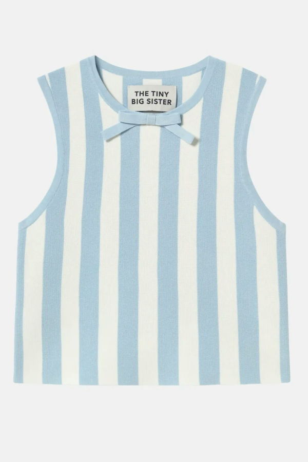 TINY BIG SISTER Wide Stripes Top - Blue