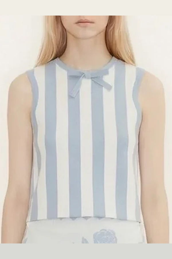 TINY BIG SISTER Wide Stripes Top - Blue