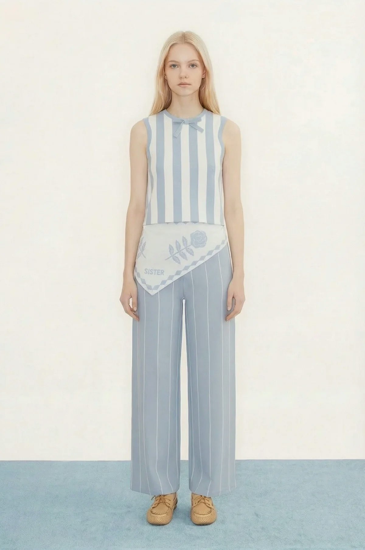 TINY BIG SISTER Wide Stripes Top - Blue - Image 3 of 5