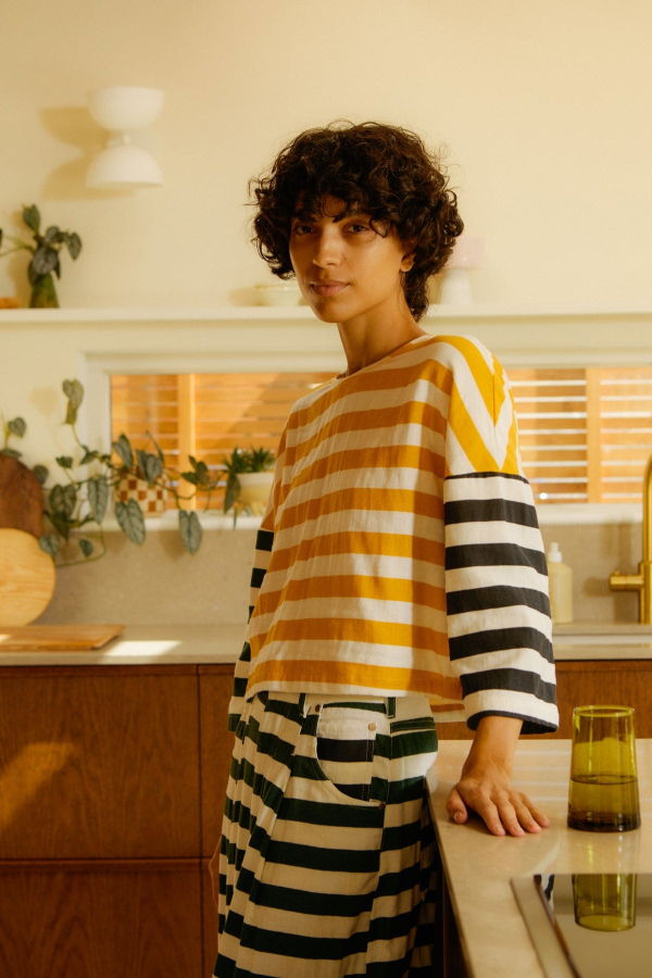 L.F.Markey Carr Top - Patchwork Stripe