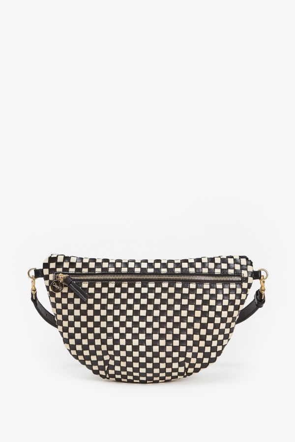 Clare V. Grande Fanny Handbag - Black/Cream