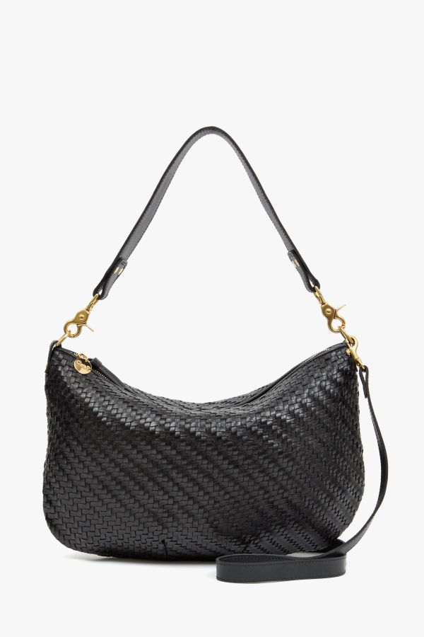 Clare V. Moyen Messenger Woven Zig-Zag Handbag