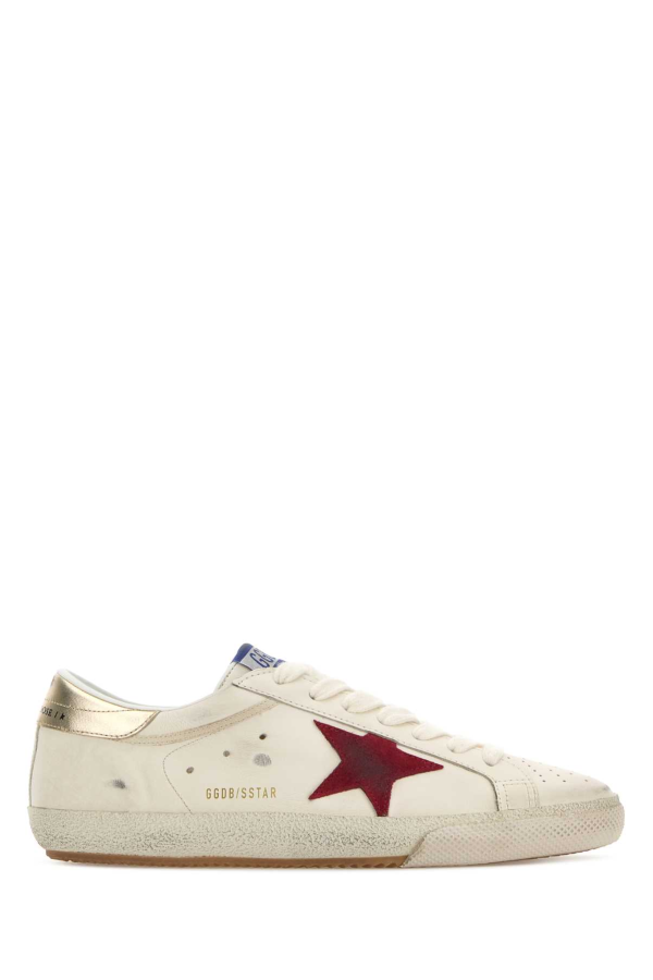 Golden Goose Super Star Sneakers - White/Red/Platinum