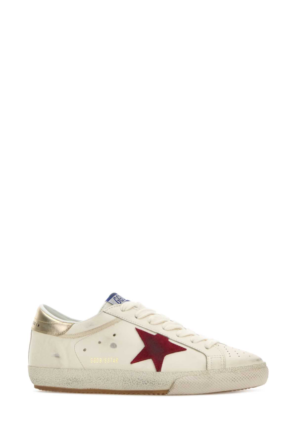 Golden Goose Super Star Sneakers - White/Red/Platinum