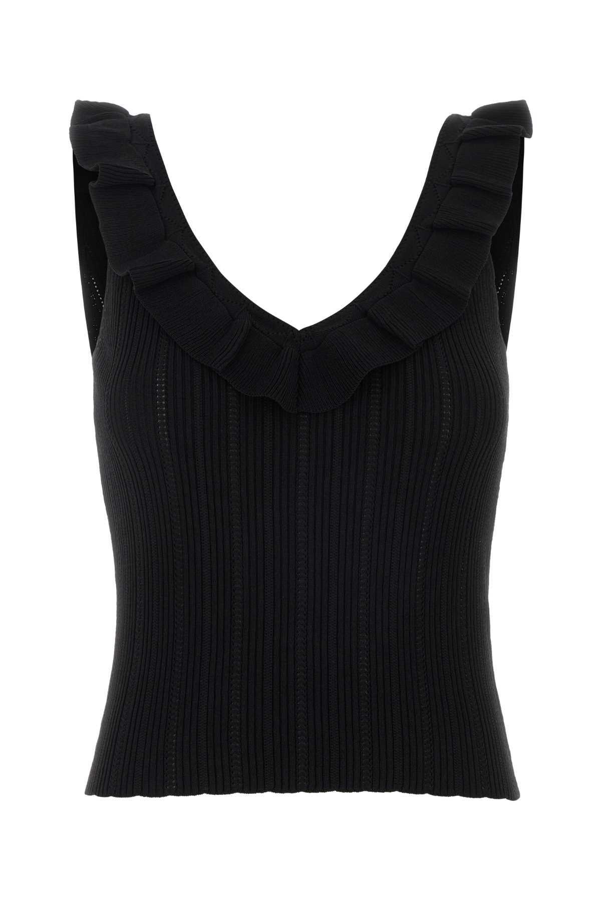 Blumarine Viscose Blend Tank Top - Black - Image 1 of 2