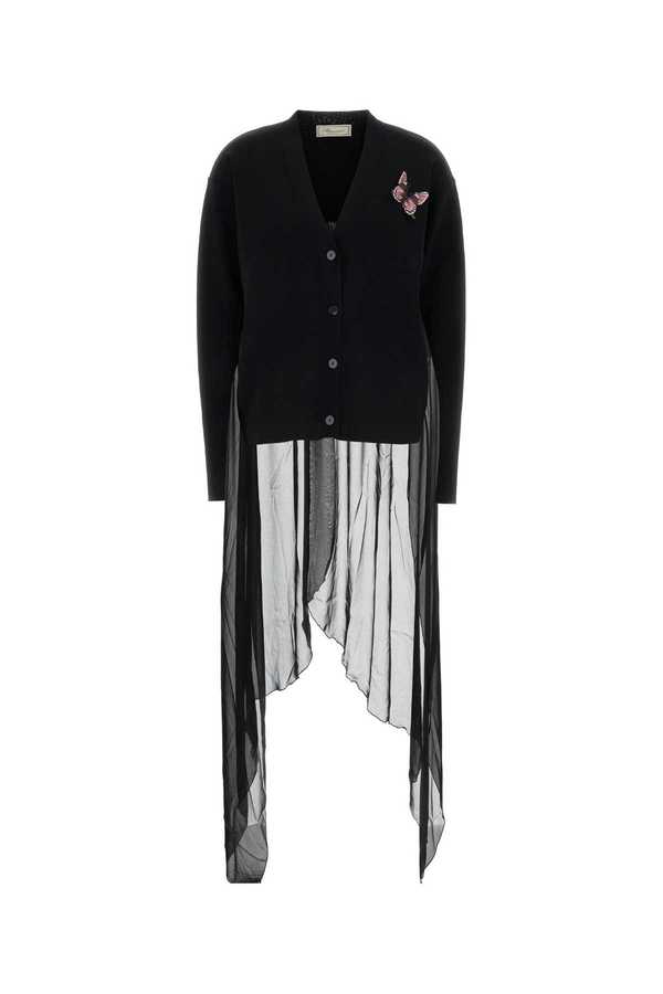 Blumarine Black Viscose Blend Cardigan