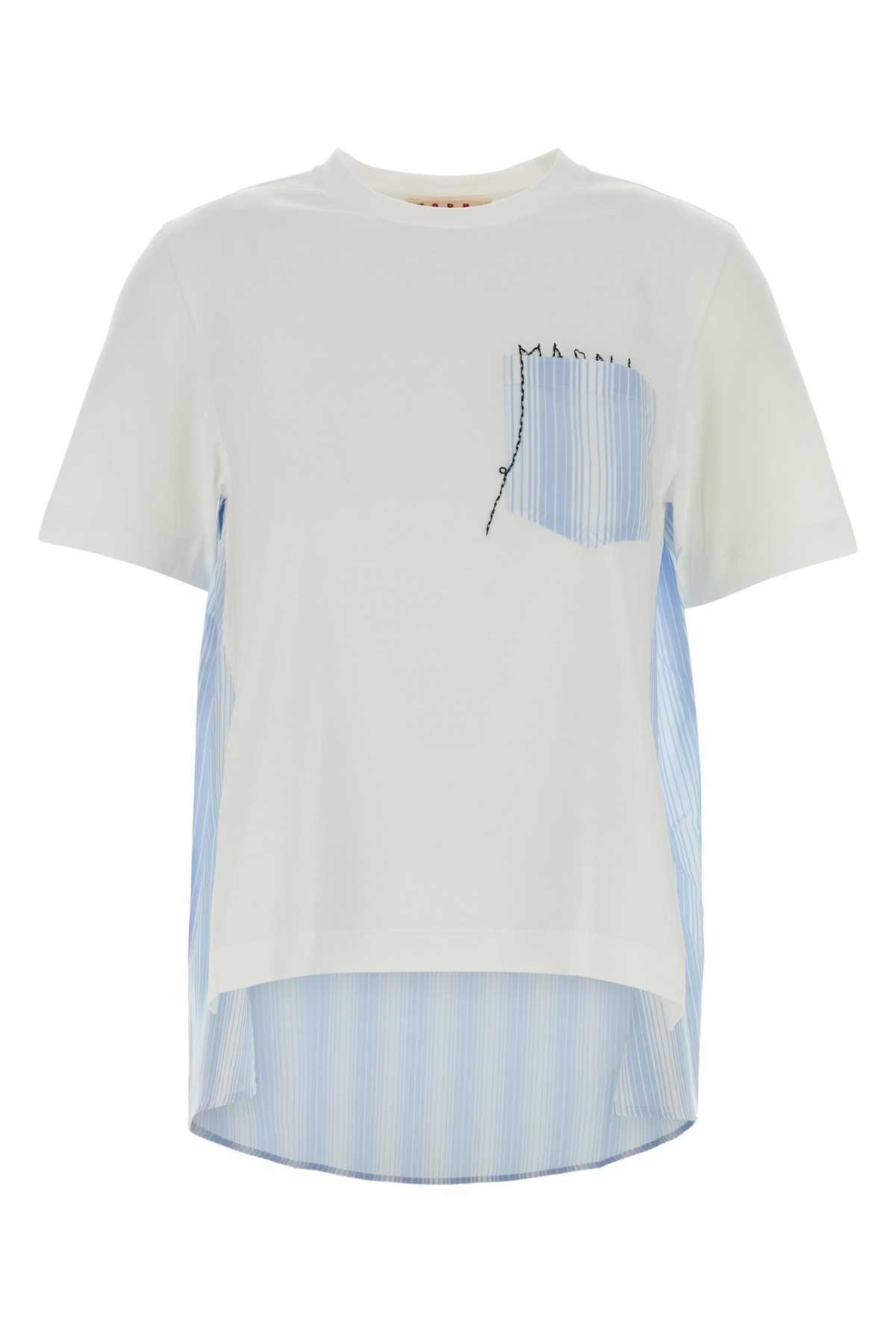 Marni White Cotton T-Shirt - Lilywhite - Image 1 of 2