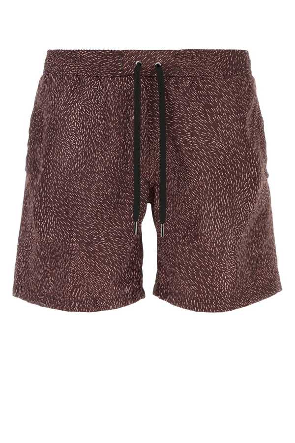 Brioni Printed Polyester Swim Shorts - Red Brioni Printed Polyester Swim Shorts - Red