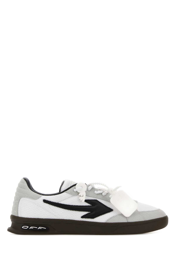 Off-White Multicolor Fabric And Suede M-end Of Play Sneakers - White/Black