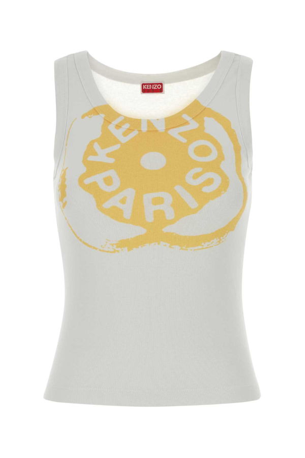 Kenzo Stretch Cotton Tank Top - White