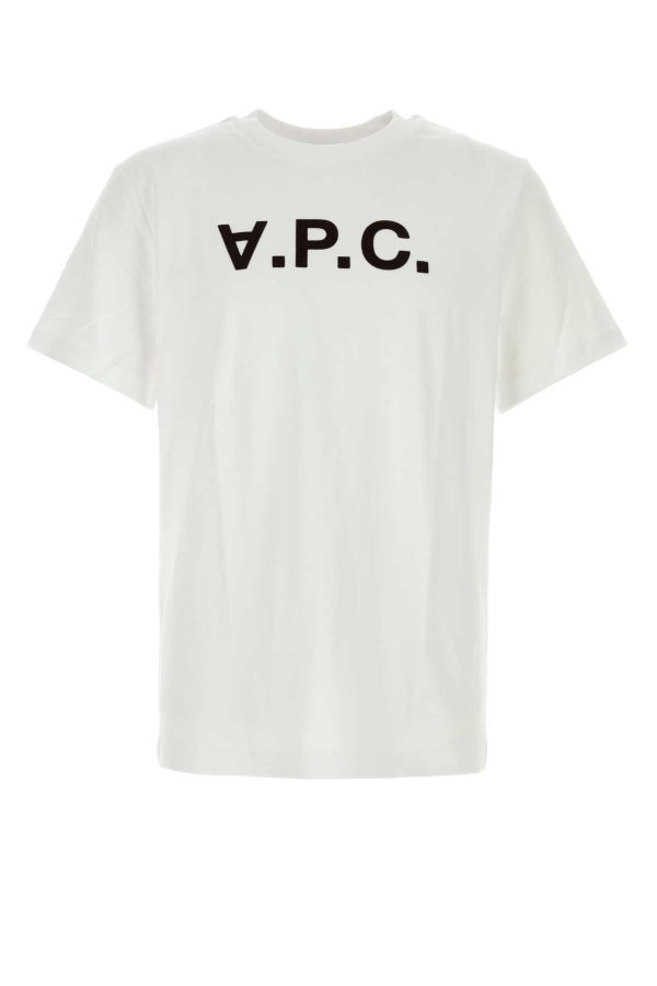 A.P.C. White Cotton T-Shirt - BLANCMARRON