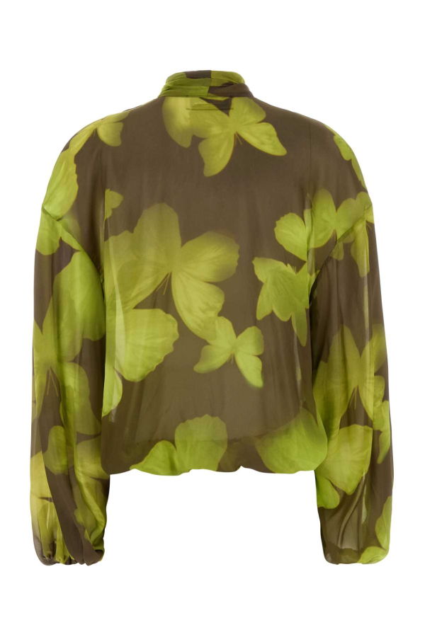 Blumarine Printed Georgette Blouse - Multiverde