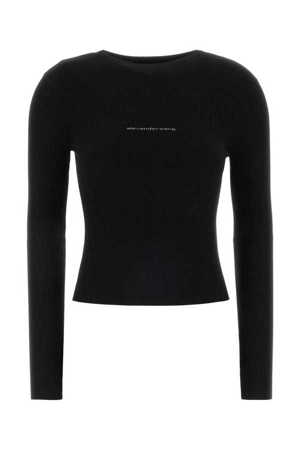 ALEXANDER WANG Black Stretch Nylon Top - Black