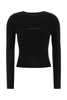 ALEXANDER WANG Black Stretch Nylon Top - Black - Thumbnail 1