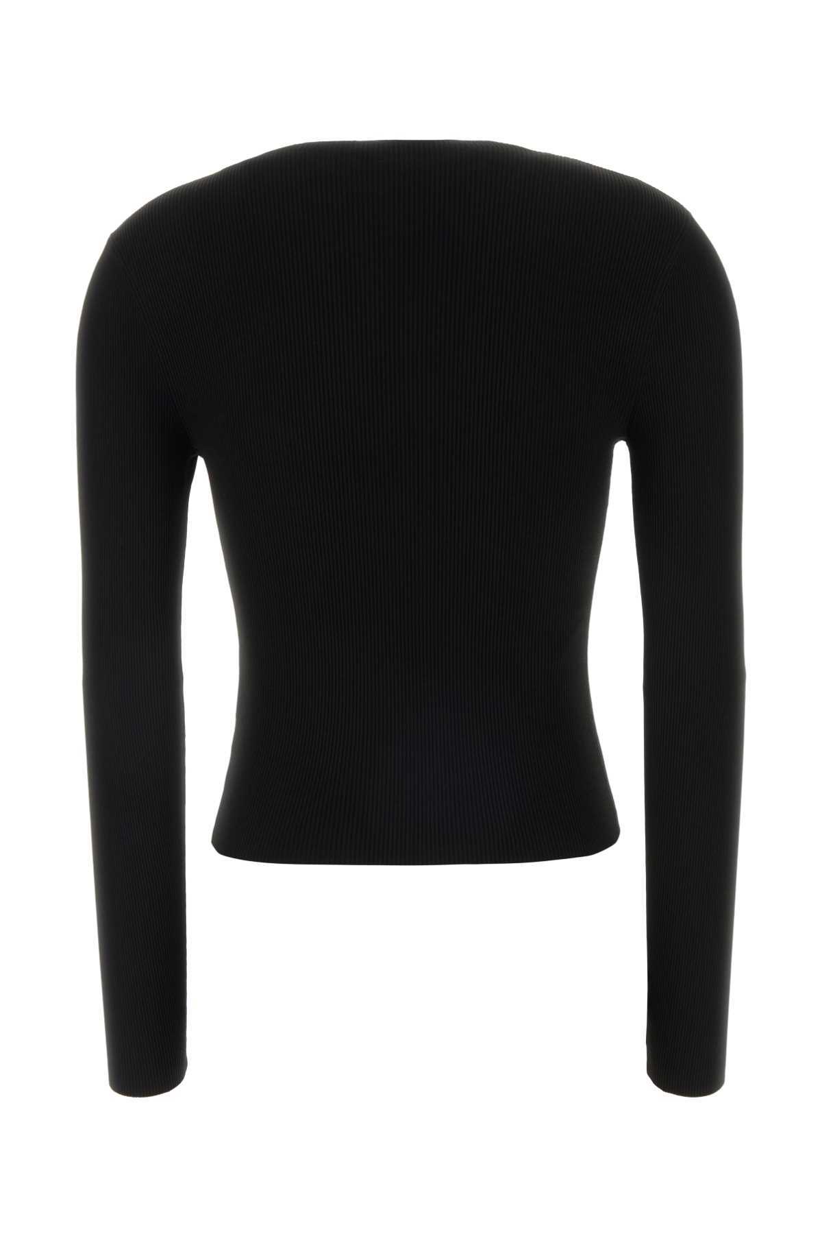 ALEXANDER WANG Black Stretch Nylon Top - Black - Image 2 of 2
