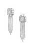 Self-Portrait Crystal Droplet Earrings - Silver - Thumbnail 1