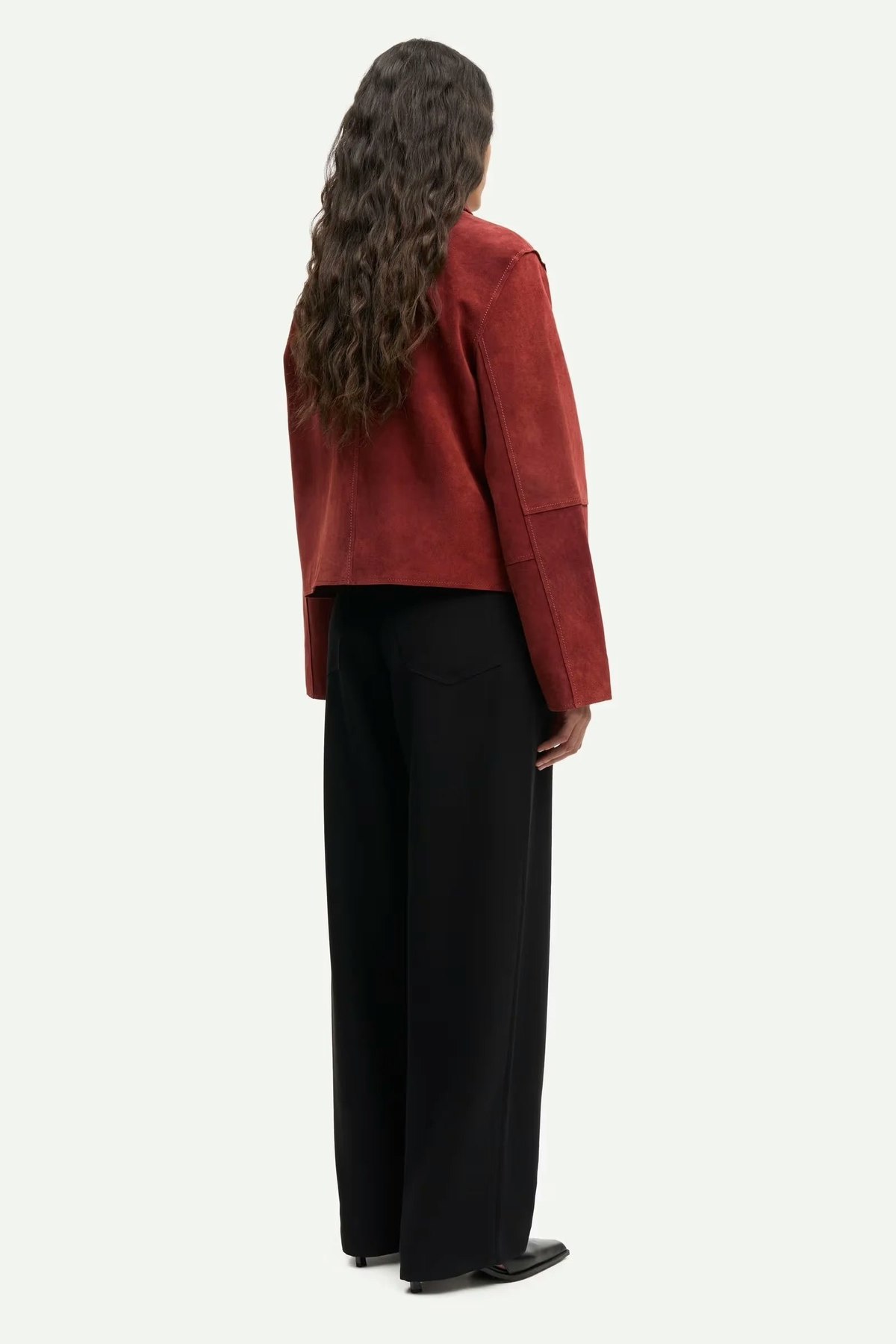 Samsøe Samsøe Salylo Suede Jacket - Red Brick - Image 4 of 8