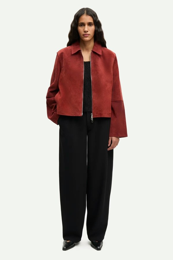 Samse Samse Salylo Suede Jacket - Red Brick