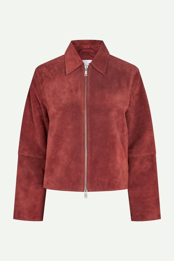 Samse Samse Salylo Suede Jacket - Red Brick