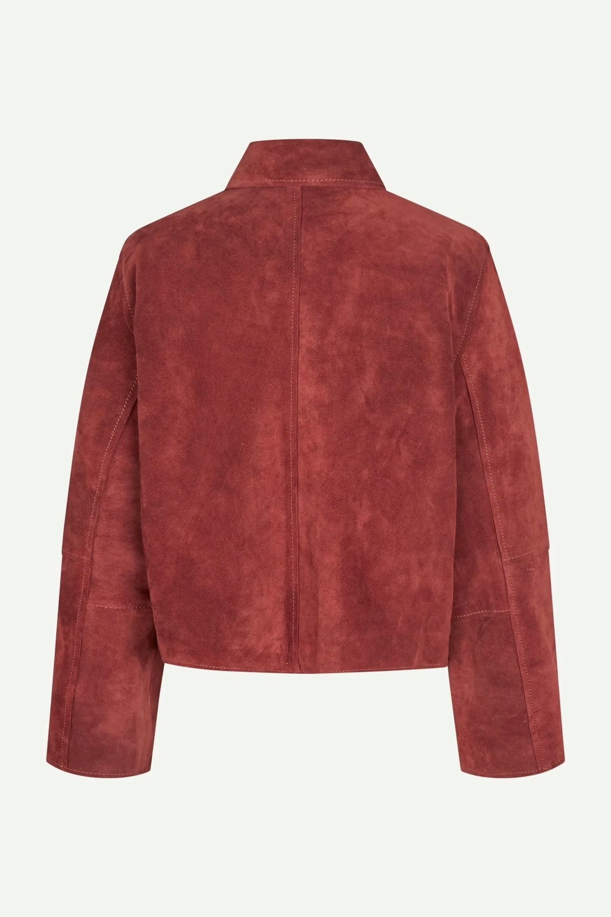 Samsøe Samsøe Salylo Suede Jacket - Red Brick - Image 8 of 8