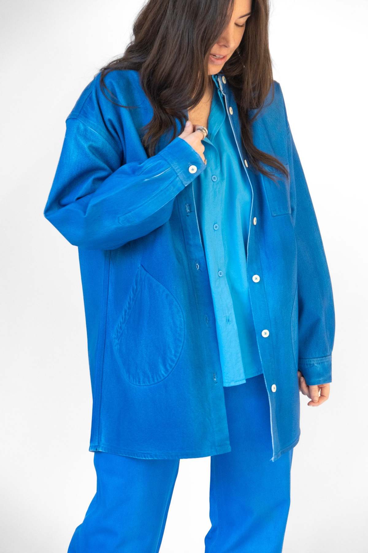 Jesse Kamm Band Collar Okuda Jacket - Image 1 of 9