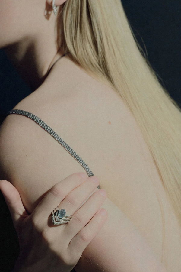 Loren Stewart Diamond Crest Band Ring