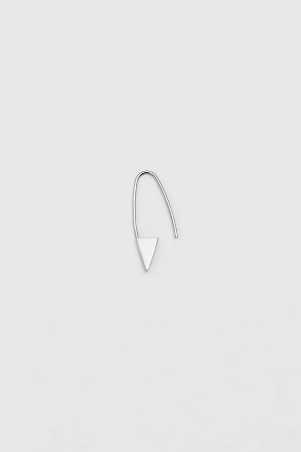 Loren Stewart Mini Tri Safety Pin Earring - Silver