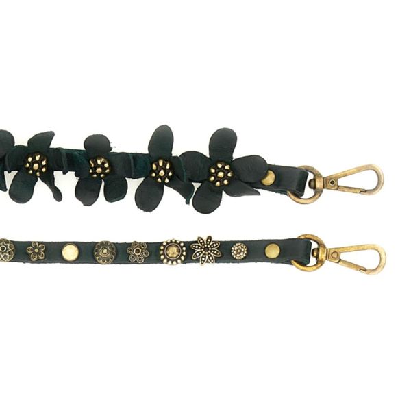 Campomaggi Flower Studs Phone Strap - Green Bottle Campomaggi Flower Studs Phone Strap - Green Bottle