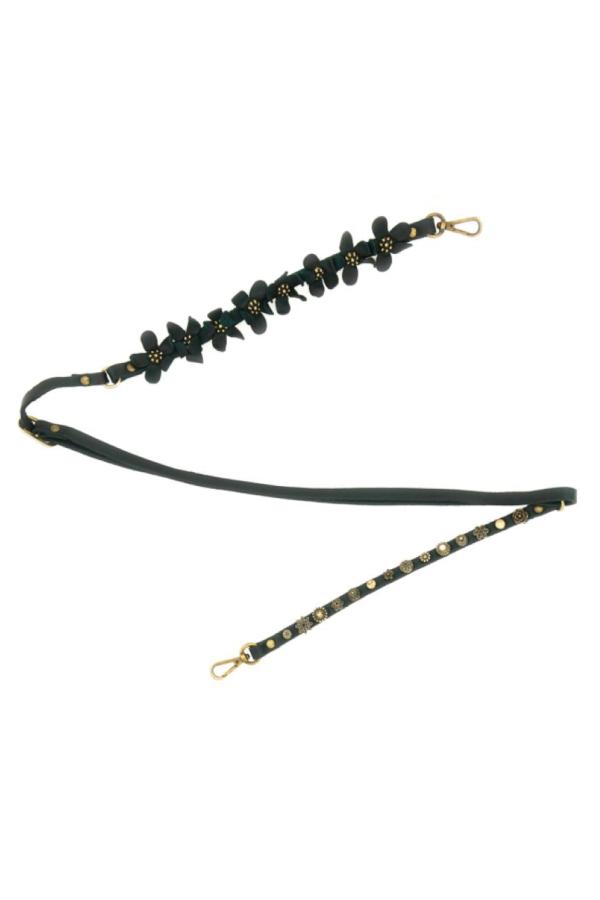 Campomaggi Flower Studs Phone Strap - Green Bottle