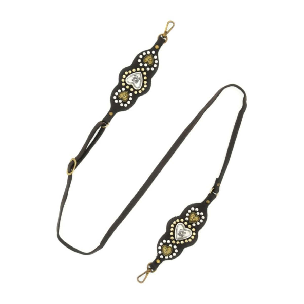 Campomaggi Heart Studs Phone Strap - Black - Image 2 of 3