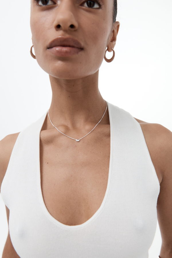 Nina Gordon Mini Drop Necklace - Silver