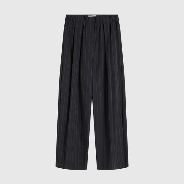 St. Agni Relaxed Pleat Pants - Ink Stripe