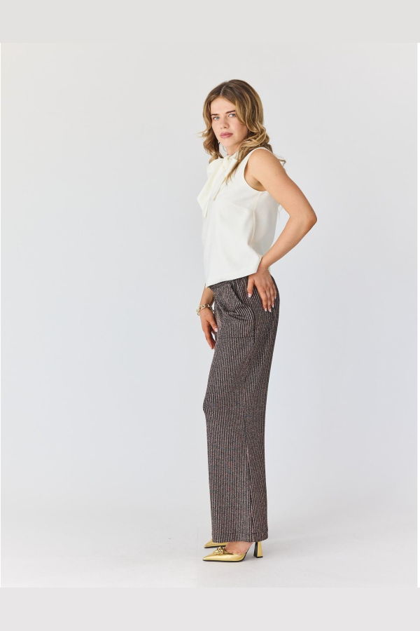 Lindsay Nicholas New York Disco Glitter Pants - Bronze