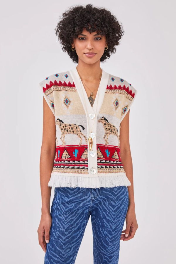 Hayley Menzies Nomadic Tapestry Waistcoat Vest