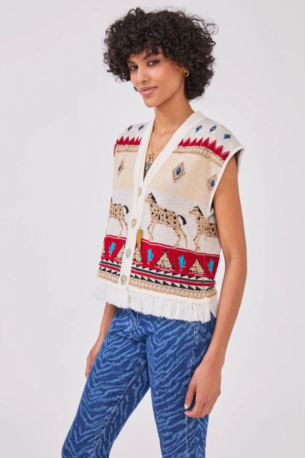 Hayley Menzies Nomadic Tapestry Waistcoat Vest