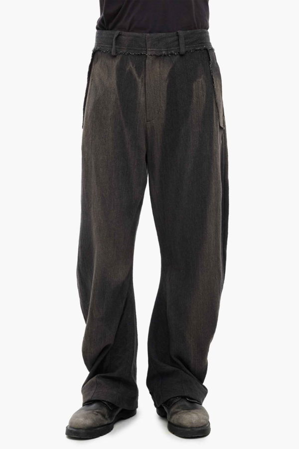 JiyongKim Sun Bleached Curved Trousers