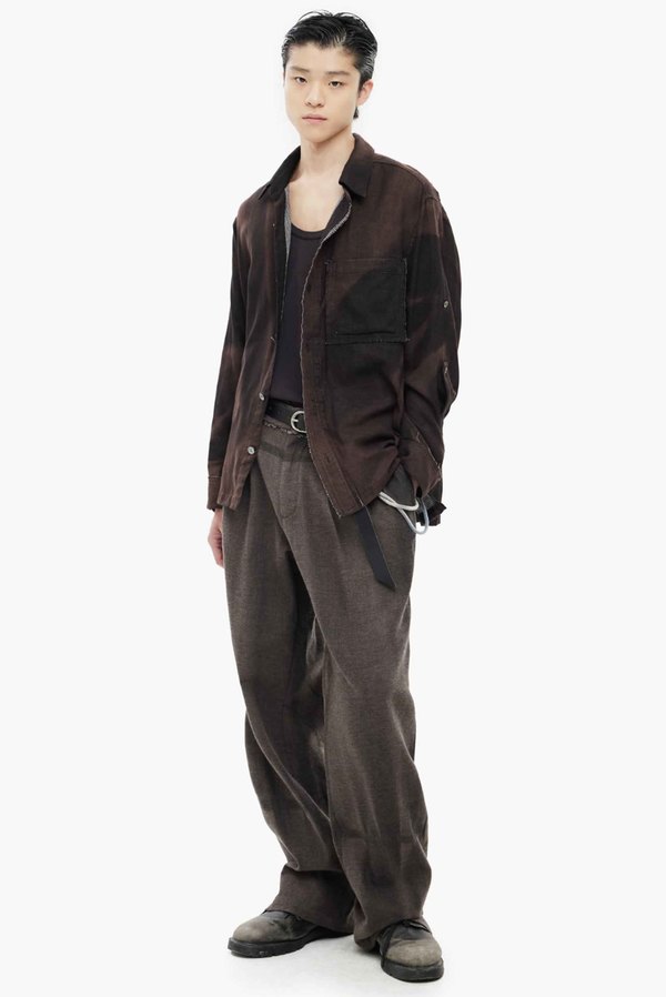 JiyongKim Sun Bleached Straight Trousers