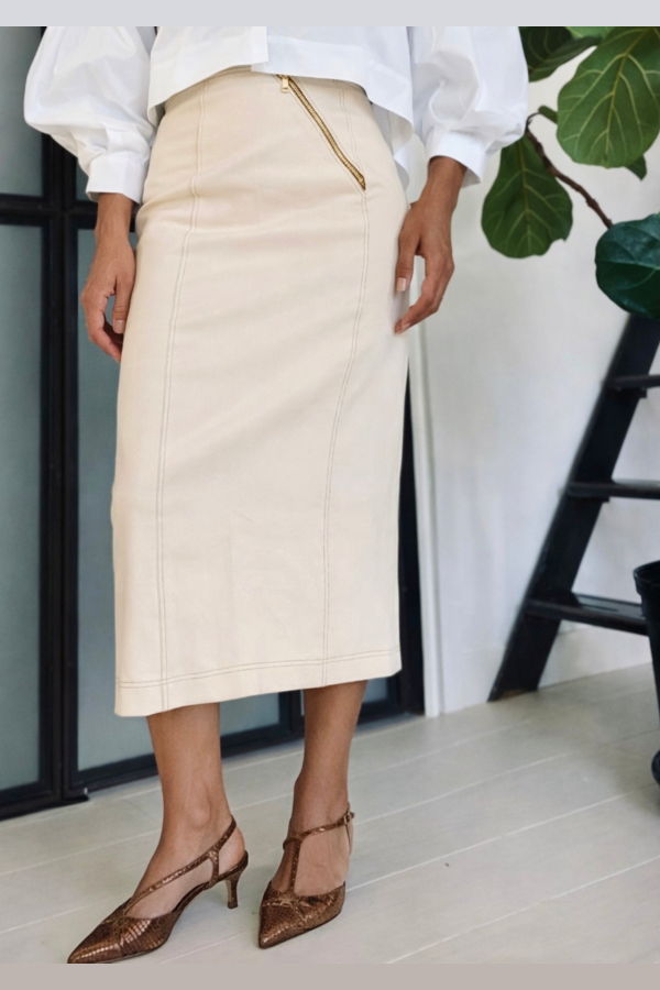 Yesaet Fekir skirt - Indigo/Vanilla/Charcoal/Sunkissed Indigo