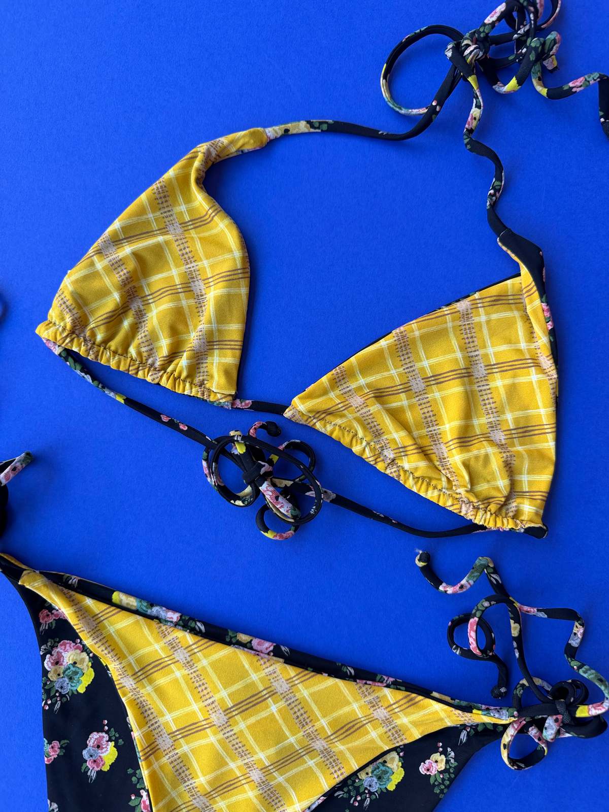 Siyu Ruca Reversible Triangle Bikini Top - Goth Honey - Image 3 of 4