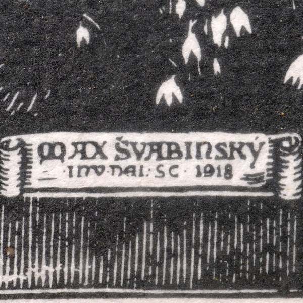 Max vabinsk (Czechia) Pedja, Intaglio Print, Paradise Sonata Cycle Impression, 1918