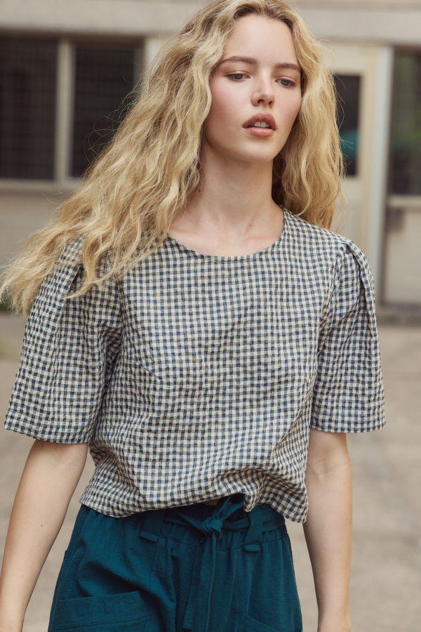 Sample Eve Gravel Elpha Top - Vert Jaune