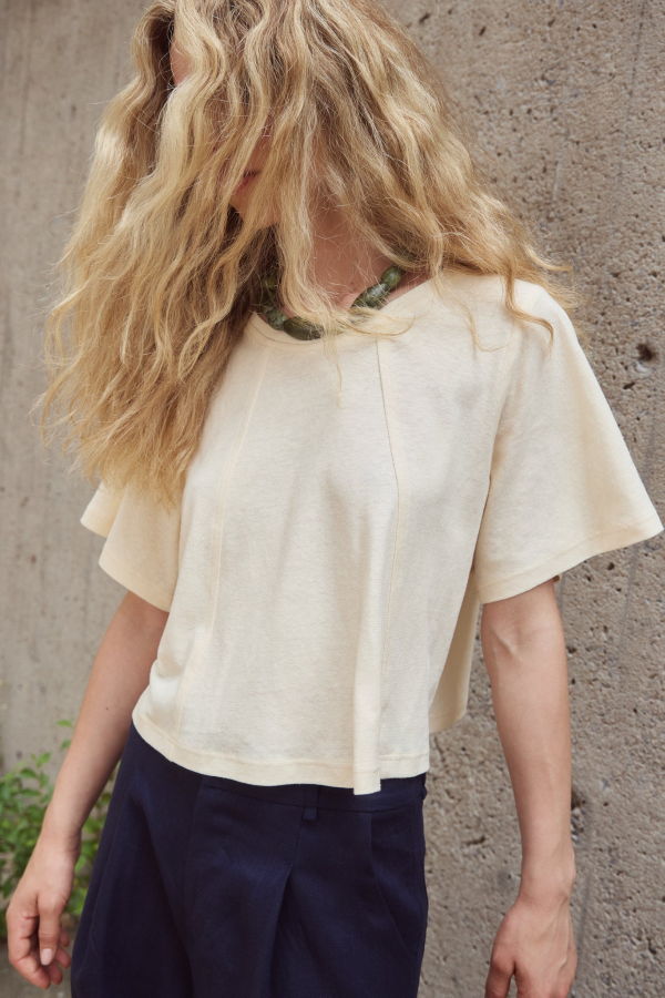 Eve Gravel Sandy Tee - Crème